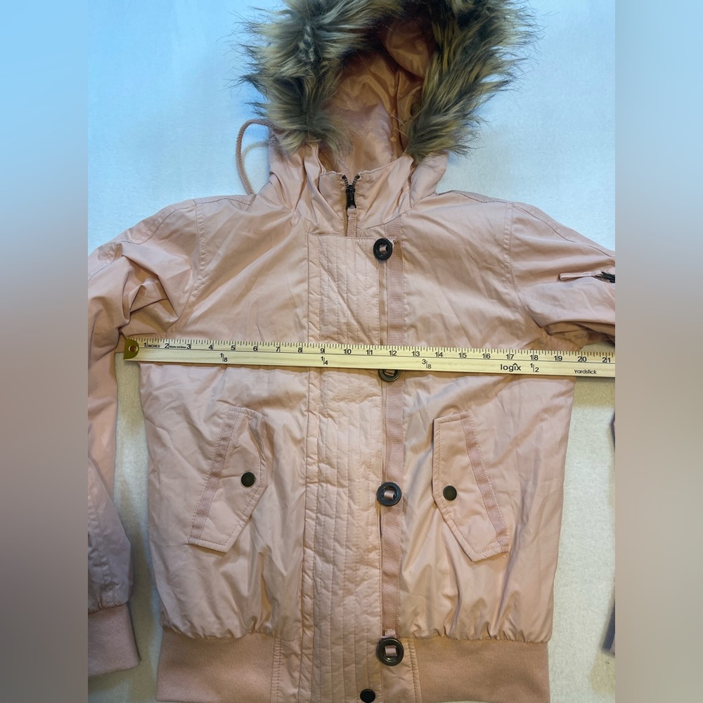 Sam Edelman Faux Fur Hooded Jacket – Misty Rose – Size Small – NWT - Picture 6 of 9